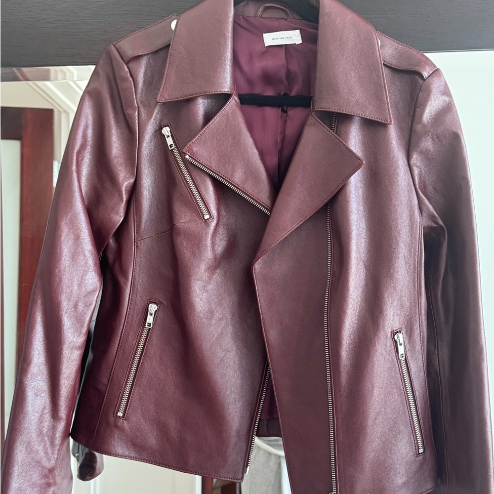 Italic Leather Jacket size L - Picture 2 of 7